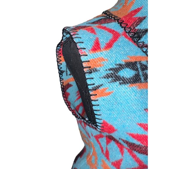NWT Rhonda Stark Wool Blend Southwestern Aztec Santa FE Soft Vest XS Organic - Picture 10 of 13